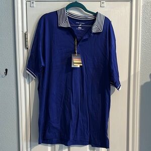 Horn Legend Mariner Blue Egyptian Giza Cotton Quiet Luxury Polo Mens XL Golf